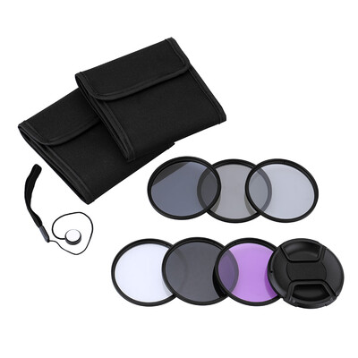 

Andoer 72mm UVCPLFLDNDND2 ND4 ND8 Photography Filter Kit Set Ultraviolet Circular-Polarizing Fluorescent Neutral Density Filt