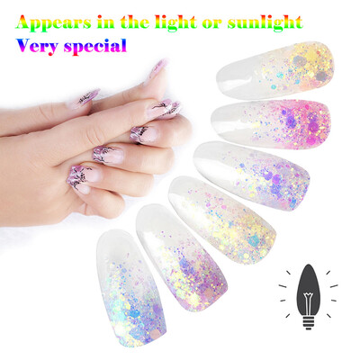 

Toponeto 6 pcs Optical Chameleon Mirror Powder DIY Dust Nail Art Glitter Chrome Pigment