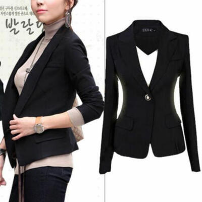 

UK STOCK LADIES SMART FITTED BLAZER WOMENS SUIT JACKET CASUAL OFFICE TOP 6-18