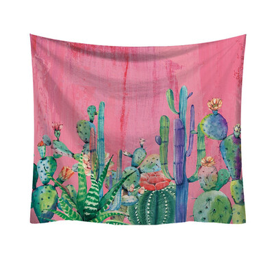 

Toponeto Fashion Tapestry Green Cactus Style Pattern Decorative Tapestry Home Decor