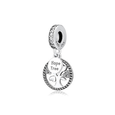 

CKK DIY 925 Silver PendantHope Tree Dangle Charm CKA059 16515