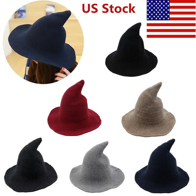 

Modern Witch Hat Made From High Quality Sheep Wool Halloween Party Witch Hats
