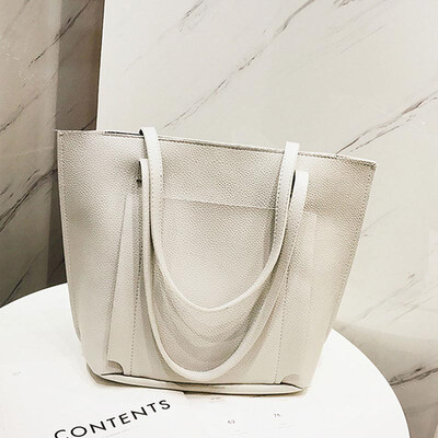 

Summer Fashion Women Leather Shoulder Bag Handbag Satchel Tote Bag Pure Color Big Bags Coin Purse