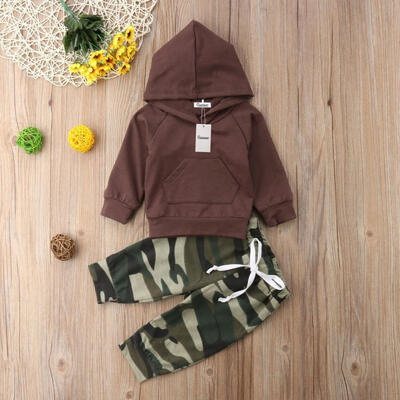 

2018 fashion Lovely Baby Boys Toddler Tops Cute Romper Fall Spring Hoodie Sweater Pants Outfits Set