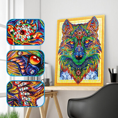 

Siaonvr Special Shaped Diamond Painting DIY 5D Partial Drill Cross Stitch Kits Crystal R