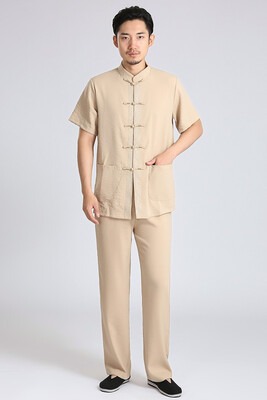 

FUMEITOU Male Tang suit summer short sleeve pants top suit 12304