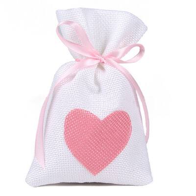

10 P c s Imitation Linen Love Bundle Pocket Tethered Linen Bag Wedding Gift Bags