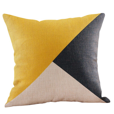 

Siaonvr Mustard Pillow Case Yellow Geometric Fall Autumn Cushion Cover Decorative