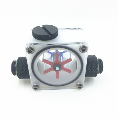 

Water cooling Flow Meter Indicator Light-emitting Computer PC Liquid Water Cooling System CPU White POM with plug connector