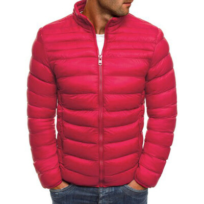 

Toponeto Mens Autumn Winter Zipper Warm Down Jacket Packable Light Top Quality Coat