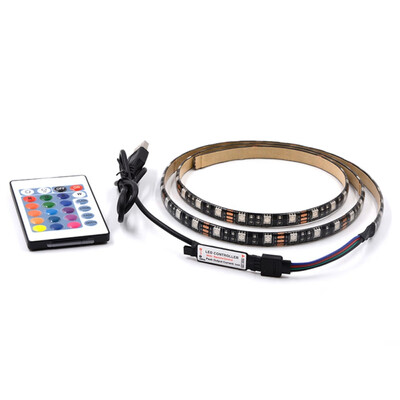 

3  USB Light Strip With 60 Lights RGB Colorful Background Wall Computer Lights Strip For RF Remote Control Household Decor