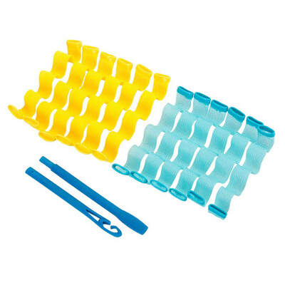 

12PC Water Wave Magic Curlers Formers Leverage Spiral Hairdressing Tool 45CM