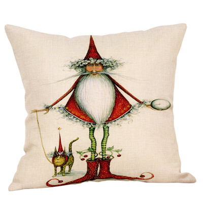 

Tailored Christmas Emboss Printing Pillow Case Cushion Cover Sofa Home Car Decoration