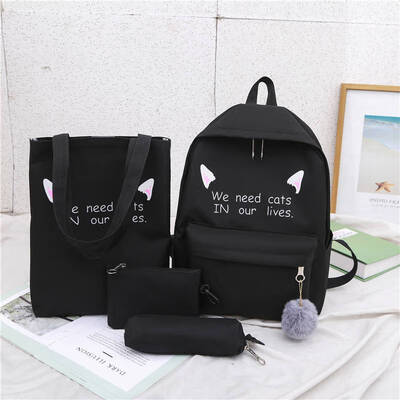 

Junior high school schoolbag ladies Korean version high school pupils 3-4-5-6 grade cute cartoon shoulder bag ladies canvas