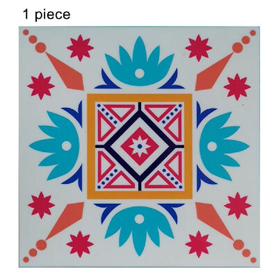 

1PC Self Adhesive Retro Tile Stickers Waterproof PVC Removable Wall Stickers Decals for Kitchen Bathroom Home Tidy Protection