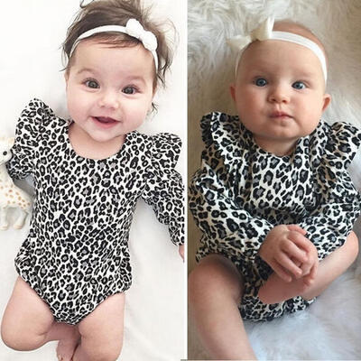 

Cotton Newborn Infant Baby Girl Leopard Bodysuit Romper Jumpsuit Clothes Outfits