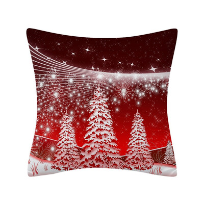 

Tailored Christmas Pillow Case Glitter Polyester Sofa Throw Cushion Cover Home Decor