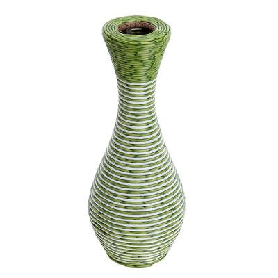 

Handmade Simple Plastic Rattan Woven Flower Vase Home Office Desk Decor