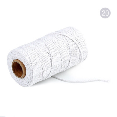 

Siaonvr 100m Long100Yard Pure Cotton Twisted Cord Rope Crafts Macrame Artisan String