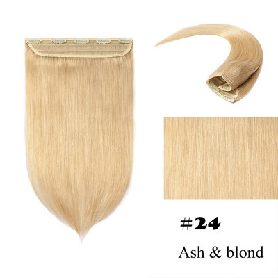 

100 Remy Clip in Hair Extensions Human Hair 34 Full Head 1 piece 5 clips Smooth Silky Straight for Women