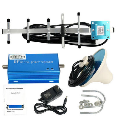 

Mobile Phone Signal Repeater Kit With Repeater Indoor Ceiling Antenna Outdoor Five-Unit Yagi Antenna Adapter-EU Plug