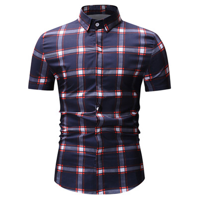

Checked Print Short Sleeve Shirt