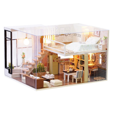 

Siaonvr 3D Wooden Dollhouse Furniture DIY Miniature Model Christmas Gifts Toys