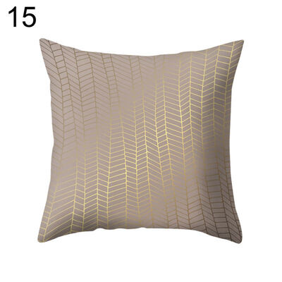 

Circle Line Leaf Square Pillow Case Cushion Cover Sofa Bed Car Cafe Office Decor