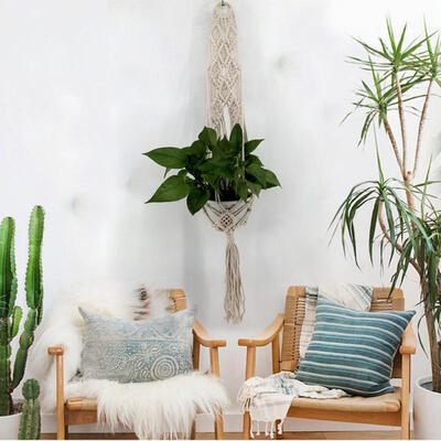 

Greensen Pot Holder Bohemian Style Macrame Plant Hanger Hanging Basket Decoration Rope