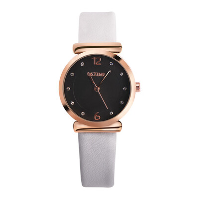 

Simple Style Women Watches Dot Dial Ladies Rhinestone Analog Quartz Wristwatch Design Leather Clock Dress Relogio Feminino