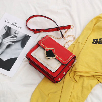 

Summer small fresh bag womens new fashion red bag foreign gas chain small square bag Joker Messenger bag