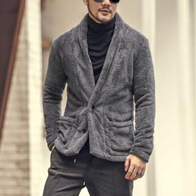 

Mens Casual Plus Size Overcoat Warm Button Autumn Winter Cardigan Thick Coats
