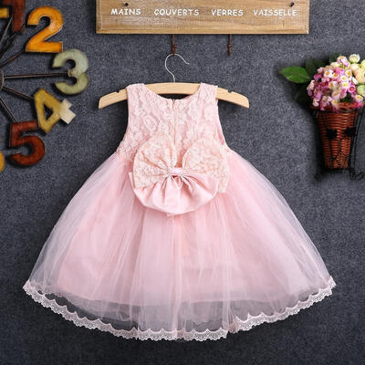 

HOT LACE PETAL BOW TULLE FLOWER GIRLS PARTY CHILDREN PAGEANT DRESS SKIRT
