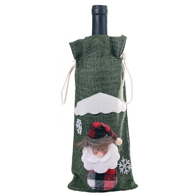 

Christmas Wine Bottle Bag Santa Claus Snowman Wine Bottle Cover Christmas Gift Decorations Supplies