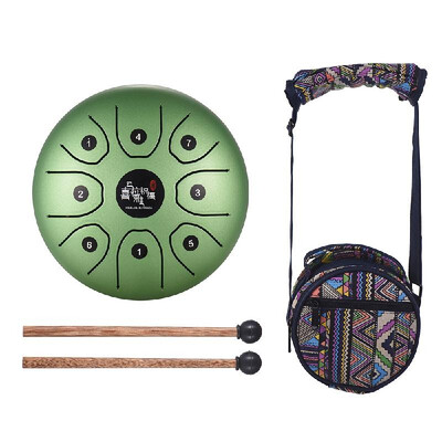 

55 Inch Mini 8-Tone Steel Tongue Drum C Key Percussion Instrument Hand Pan Drum with Drum Mallets Carry Bag
