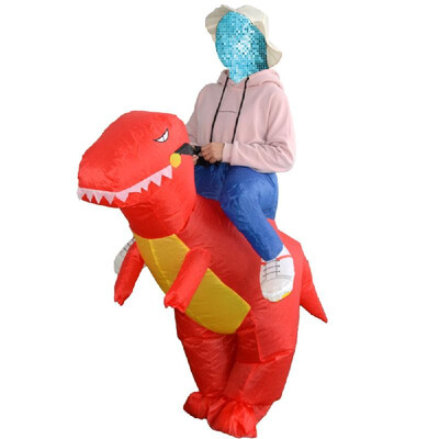 

Decdeal Cute Adult Inflatable Dinosaur Costume Suit Air Fan Operated Walking Fancy Dress Halloween Party Outfit T-Rex Inflatable A