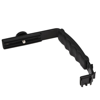 

shaped Angle 2 Shoe Flash Bracket DV Tray Dual Hot Shoe for DSLR Camera