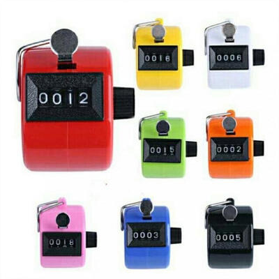

NEW Digital Hand Held Tally Clicker Counter 4 Digit Number Clicker Golf Chrome