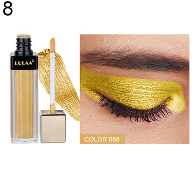 

LULAA 12 Colors Glitter Liquid Eyeshadow Smoky Waterproof Long Lasting Cosmetic
