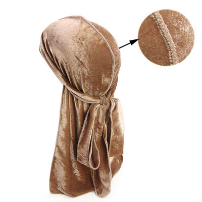 

Unisex Men Lady Velvet Silk Breathable Bandana Hat Turban Cap Doo Durag Headwear