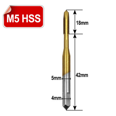 

〖Follure〗M3M4M5M6M8 HSS Metric Straight Flute Thread Screw Tap Plug Tap