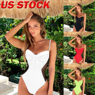 

Women Bandage One Piece Bikini Monokini Push Up Padded Bra Swimwear Swimsuit