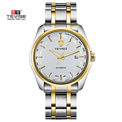 

Swiss TEVISE Tweiss watch processing custom multi-function waterproof fully automatic mechanical mens real leather watch 3