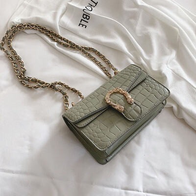 

Summer on the new small bag net red crocodile chain small square bag new 2019 Korean version of Joker womens bag messenger bag