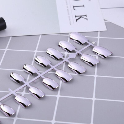 

24pcspack Short Flat-headed Fake Nails Plastic False Nail Art Nail Tips