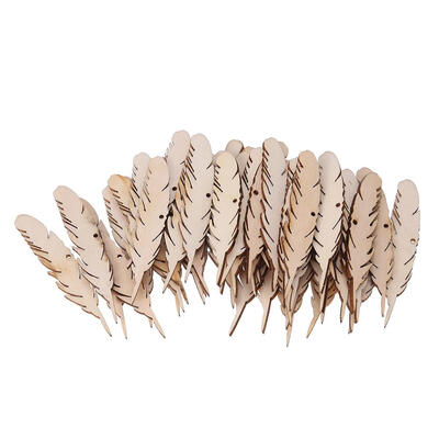 

50pcsBag Feather Wooden Chips DIY Craft Accessories Clothing Decoration
