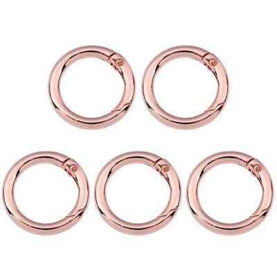

5pcs Spring Gate O Ring Openable Keyring Bag Belt Strap Dog Chain Buckles