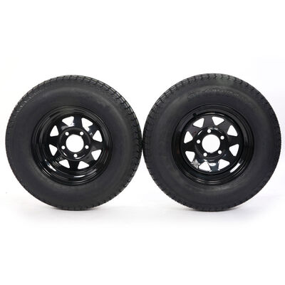 

Ktaxon PAIR OF ST17580D13 Load Range C 6 Ply Bias Trailer Tires on 13" 5 Lug