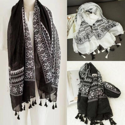 

Fahion Women Winter Wool Cashmere Scarves Scarf Shawl Tassel Long Wrap Gift New
