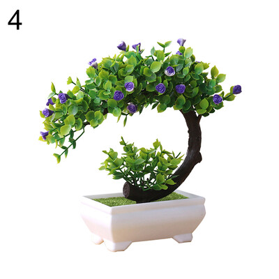 

Artificial Plant Bonsai Fake Flower Potted Ornament Home Hotel Garden Decor Gift